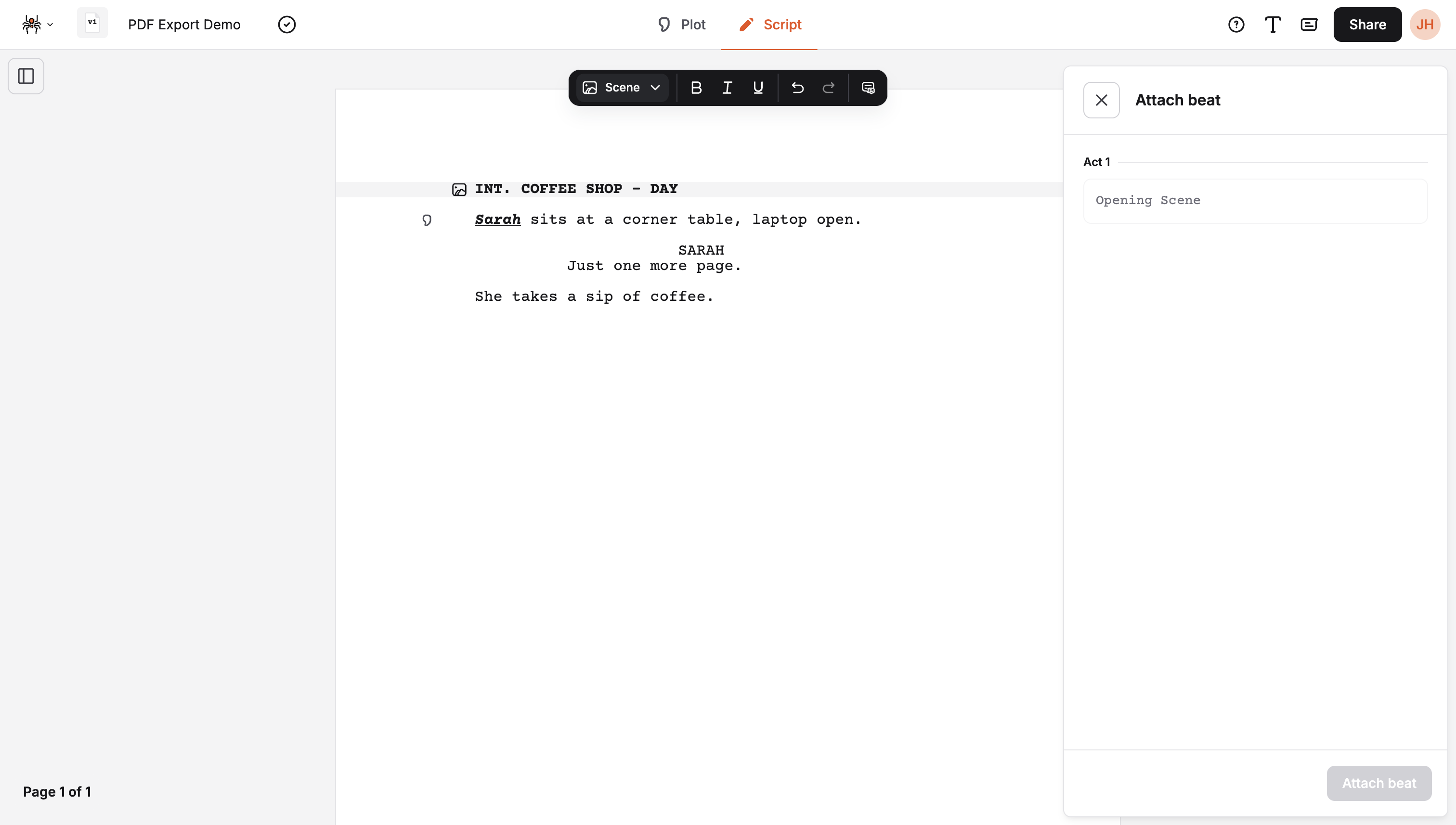 Attaching to existing beat