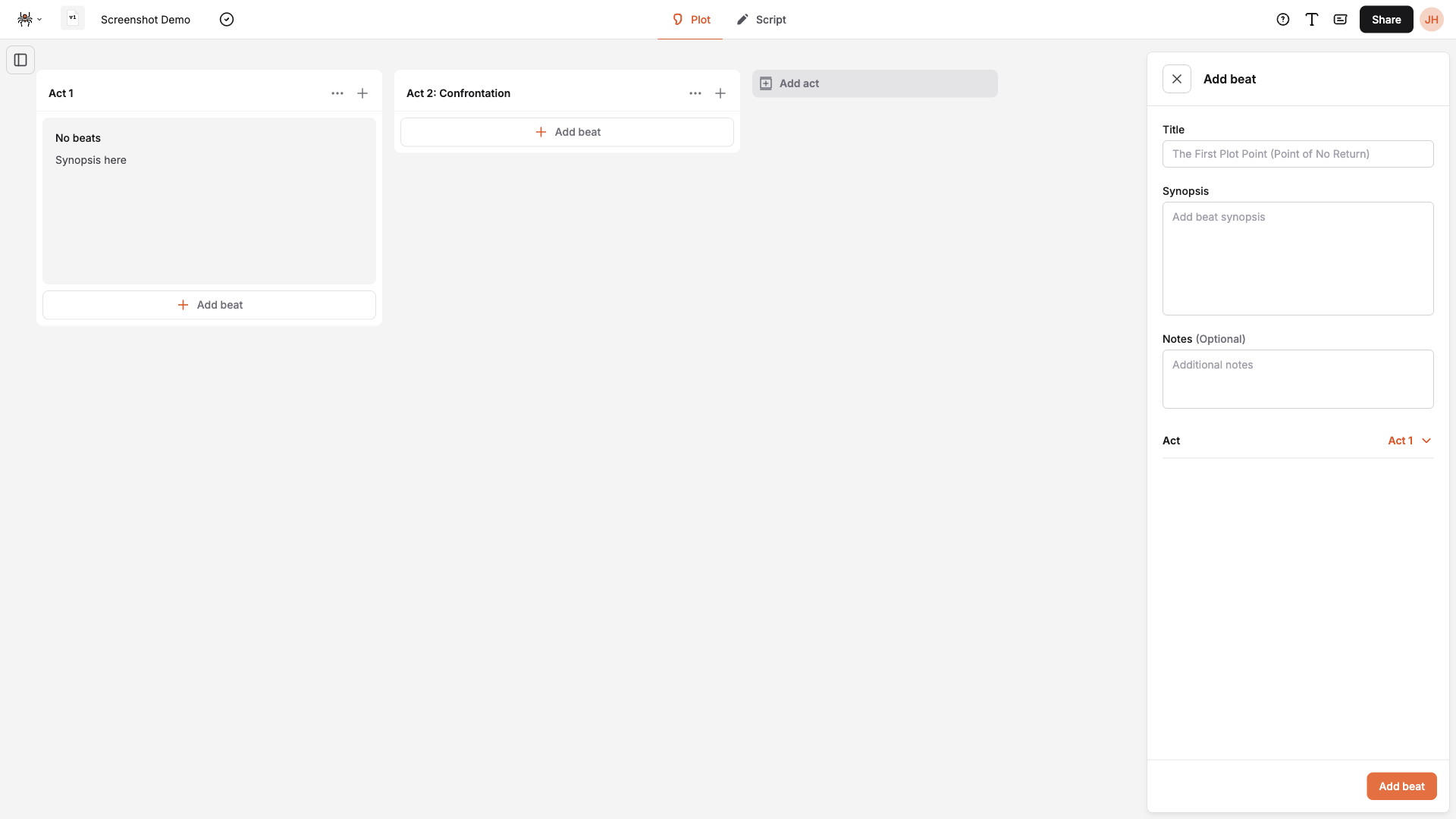 Beat creation drawer
